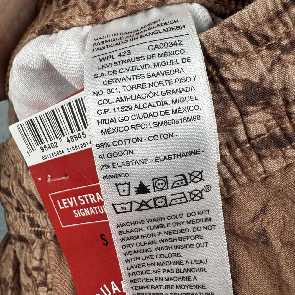 Levi Strauss Signature Cargo Shorts Mens Small Brown Camo Print 9in Inseam NEW - Picture 5 of 9